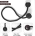 Hion Magnetic Curtain Tiebacks - Black 2pcs, Decorative Holdbacks & Hooks for Home & Office