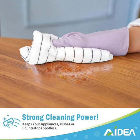AIDEA Microfiber Kitchen Towels, 8 Pack, 18”x26”, Super Soft and Absorbent Dish Towels for Kitchen, Home (Grey/White)