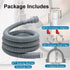 TTFLEX Universal Washing Machine Drain Hose, Washer Drain Hose Extension Kit with 1 Extension Adapter and 2 Hose Clamps, 6-Feet