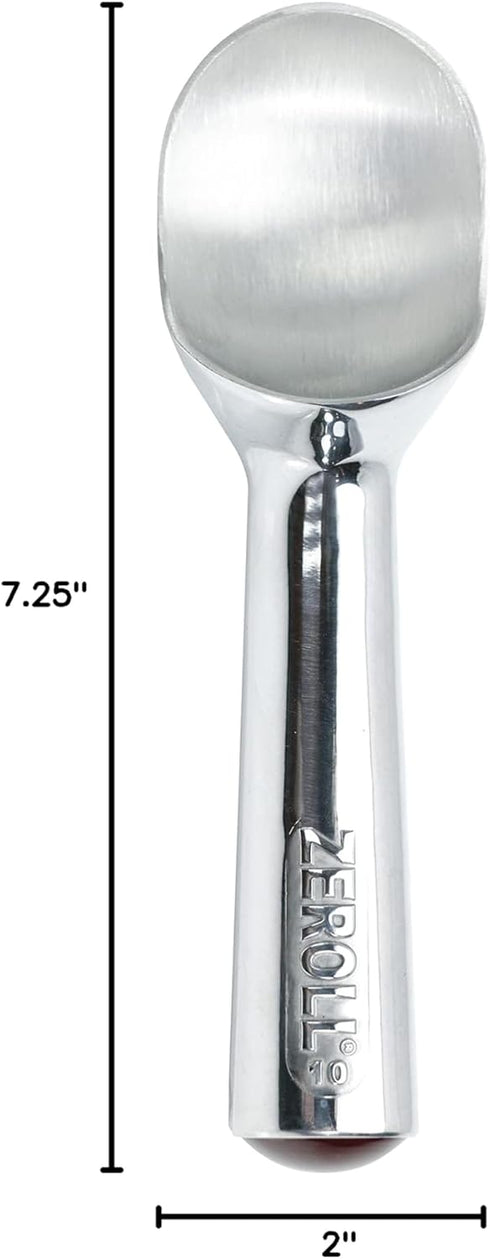 4 oz 10, (1010) Zeroll Original Ice Cream Scoop, Size in Silver/Brown