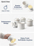 Counter Set 1, LE TAUCI Butter Crock, Butter Dish with Lid, Butter Container for with Water Line, Embossed French