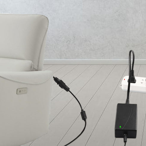 Universal Power Recliner Power Supply Adapter, 29V 2A 2 Pin AC/DC for Electric Recliner, Couch, Lift Chair