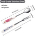 12 Pieces Forks and Spoons with Ceramic Handle, Stainless Steel Utensils Set for Home & Restaurant