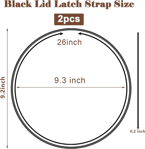 (2 Pack) IWIWE Lid Latch Strap Rubber Band 6,7,8 Quart Compatible with Hamilton Beach Crock Pot