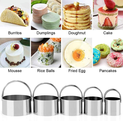 Pastry Utensils Set - Stainless Steel Pastry Blender, Dough Cutter, Biscuit Cutter, Silicone Baking Mats (5 Pcs/Set)