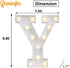 Pooqla LED Marquee Letter Lights Sign - Light Up Alphabet Letter for Home Party Wedding Decoration Y