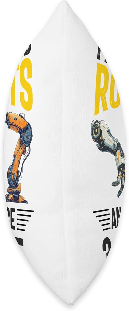 Robotics Funny Robot Engineer Men Boy Women Robotic Coach Throw Pillow by Robotics Robot Engineer Funny Appreciation