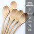 AOOSY 6 Pieces Wooden Spoons Set, 9 Inch Japanese Natural Ellipse for Cooking Mixing Stirring