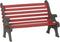 Department 56 Village Cross Product Accessories Wrought Iron Park Bench Figurine, 2.25 Inch, Red