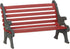 Department 56 Village Cross Product Accessories Wrought Iron Park Bench Figurine, 2.25 Inch, Red