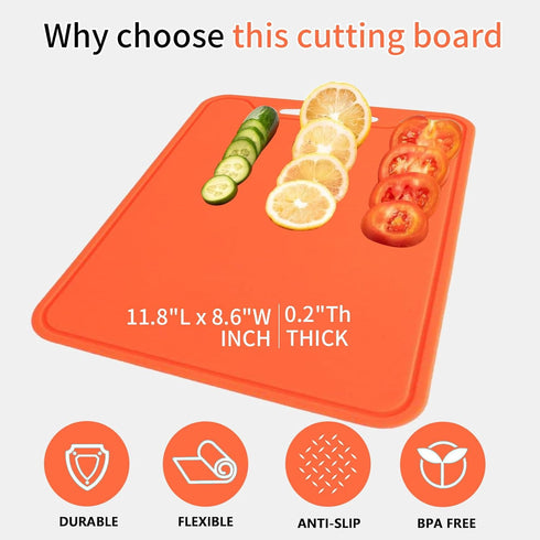 KINGTAIXIN 11.8''x 8.6'',BPA Flexible Silicone Cutting Boards For Kitchen Free Silicone Cutting Board Kitchen Mat