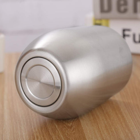 Stainless Steel Double Wall Insulated Wine Glasses with Lid for Coffee, Drinks, Champagne, Cocktails
