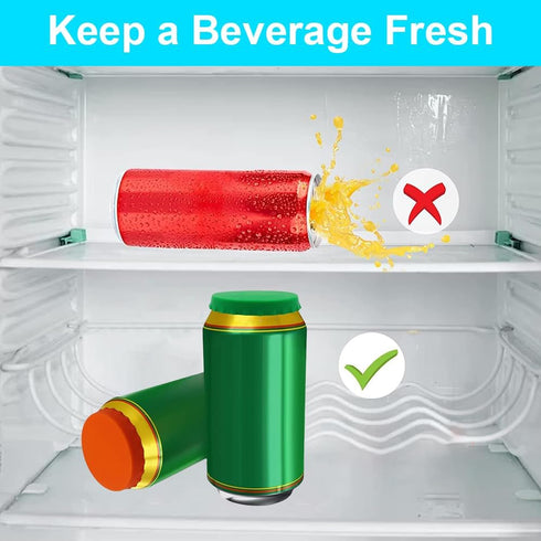 6 Pack 6 Silicone Soda Can Lids, Color BPA-Free Reusable Silicone Can Covers, Can Stopper or Protector For Soda, Beer