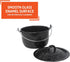 Mirro 3 Quart Enamel Convex Kettle, Black with Speckles for Cooking and Serving