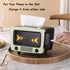 LSLANSOON Tissue Box Holder with Cell Phone Slot, Retro TV Shaped Tissue Case and Cellphone Holder Cellphone Stand