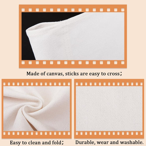 21~16x8~21" 2pcs GORGECRAFT Directors Chair Replacement Canvas White Chair Cover Kit Replacement Canvas Seat and Back