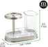mDesign Decorative Bathroom Dental Storage Organizer Holder Stand for Electric Spin Toothbrush/Toothpaste - Compact