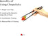 JapanBargain 5-Pair Black Bamboo Chopsticks Set, 9 Inch, Traditional Japanese Crane Moon Sakura Design, Reusable,