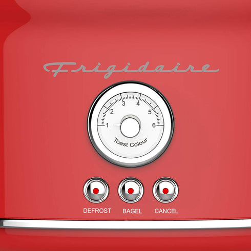 CULINARY CHEF CCTO102-RED, 2 Slice Retro Toaster with Wide Slot and 5 Adjustable Toast Settings, Red