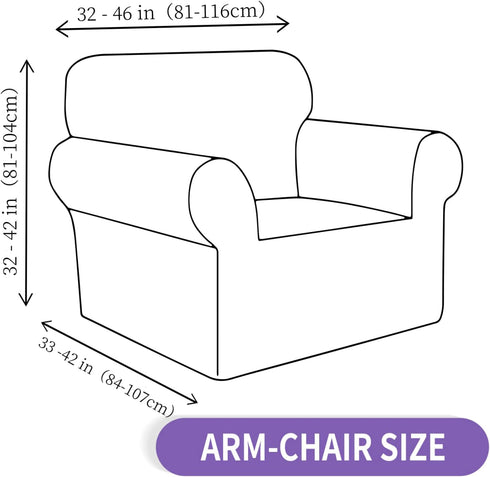 ZNSAYOTX Chair Slipcovers with Arms for Living Room High Stretchy Spandex Pet Friendly Armchair Furniture Protection