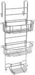 Zenna Home Hanging Shower Caddy - Over the Door, Rust Resistant, 2 Storage Baskets, Soap Dish, Razor Holders, Hooks,