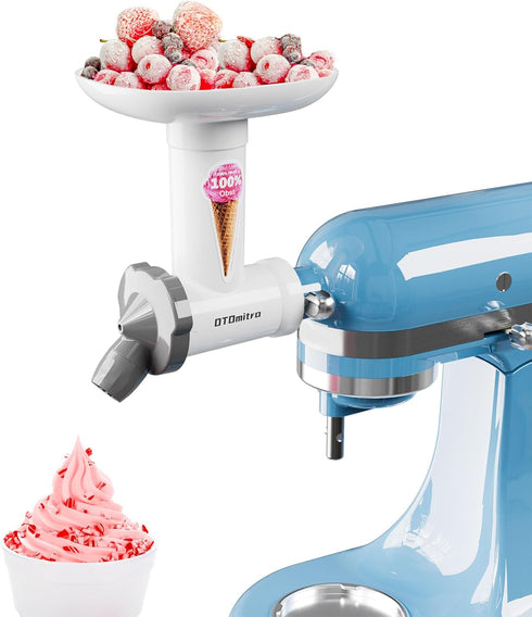 Natural Ice Cream Maker Attachment for Kitchen aid Stand Mixer, Frozen Dessert