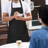 Xornis 2 Pack Adjustable Bib Aprons - 2 Pockets Apron for Women and Men in Black for Kitchen Cooking