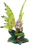 Ebros Mythical Goddess Green Earth Pixie Dust Fairy Statue, 6" Tall Whimsical Tribal Gaia Faerie Sculpture
