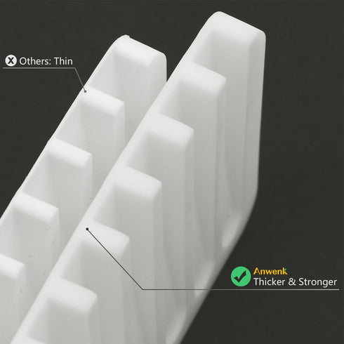 Anwenk 1 Pack Silicone Shower Soap Dish - Flexible Soap Saver Holder for Easy Cleaning, Dry Cleaning - White
