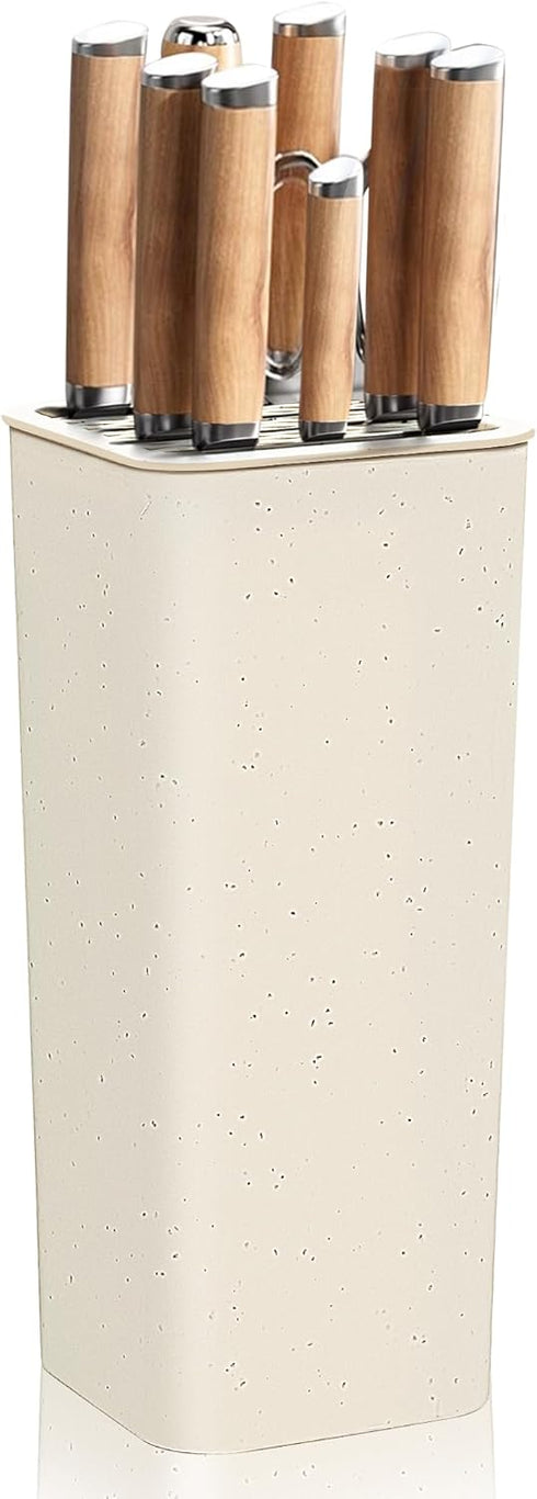 Universal Knife Block Holder, Small Space-Saving Kitchen Storage Stand for Countertop, Detachable for Easy Cleaning