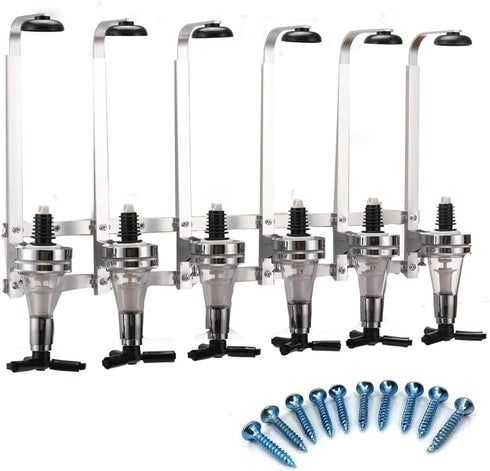 Wall Mounted Liquor Alcohol Dispenser 6-Bottle for Bar/Home Party Use Fit Wine