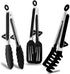 Kitchen Tongs, 9 Inch Silicone Tips Tongs for Cooking, Mini Serving Tongs for Nonstick Pans, BBQ, Set of 3, Black