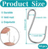 60 PCS S Hooks for Hanging, Mini Metal Hanging Hooks, S Shaped Iron Wire Hook Hanger for Jewelry, Kitchenware, Silver