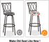 Pack 4 Counter Deisy Dee of Polyester Round Bar Stool Covers - Printed Design, Stretchable and Washable - Perfect