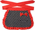 Black Sexy Polka Dot Ruffle Side Half Aprons, Cotton Kitchen Cooking Waist Apron with Pocket for Women Girls