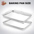 CEKEE Quarter Sheet Pan Set of 2, Stainless Steel Cookie Sheets Set Baking Sheet Pan Toaster Oven Tray, Size 12 × 10 × 1 inch, Non Toxic & Heavy Duty & Mirror Finish & Rust Free & Easy Clean by CEKEE