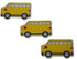 Novel Merk Yellow School Bus Truck Refrigerator Magnets Set, 12 Pieces for Teacher Decorations