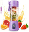 Portable Blender Cup, Electric USB Juicer Blender, Mini Blender for Shakes and Smoothies, 380ml, Light Purple