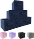 EBIGIC Small Storage Bins,Collapsible Fabric Storage Organizer 9.0"x7.5"x7.5" 6 Pack,Mini Storage Box,fit for