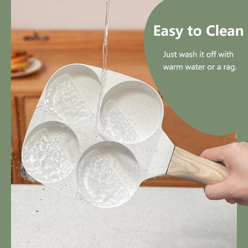 Four Egg Non Stick Frying Pan, Mini Egg Cooker Pan for Breakfast, Suitable for Gas Stove Induction Cookware