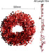 Ochine Tinsel Heart Wreaths Garland, Red Heart Shaped Wreaths Decor for Valentines' Day Wedding Party Decorations