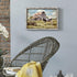 Rustic Barn Framed Wall Art: Vintage Rural Scene Artwork, Farm Cow Print, Wooden Painting for Living Room Bedroom