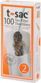 T-Sac Tea Filter Bags, Disposable Tea Infuser, Number 2-Size, Set of 100