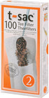 T-Sac Tea Filter Bags, Disposable Tea Infuser, Number 2-Size, Set of 100