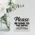 Country Only Flush Toilet Paper Wood Box Sign Decor, Be Kind to the Septic Wooden Box Block Sign for Bathroom Shelf