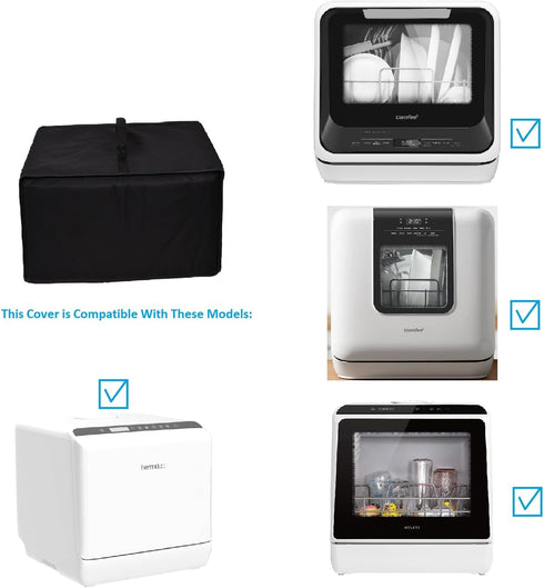 Heavy Duty Waterproof Dust-proof Countertop Dishwashers Cover for COMFEE' Portable Mini Dishwasher Countertop/Hermitlux Countertop Dishwasher with 5L&6L Water Tank