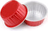 DEAYOU 100 Pack Cupcake Baking Cups, Tart Pie Tin Pan Holder for Pudding, Party, Wedding, Oven Freezer Safe (Red)