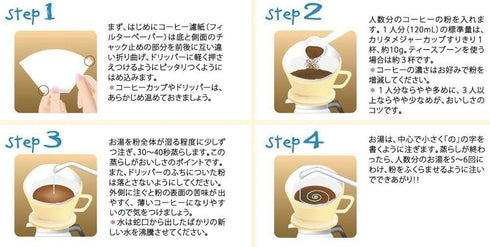 Kalita Coffee Dripper Ceramic 1-2 Person, White 101-Lotto #01001