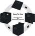 Black Foldable Storage Cubes Bins - Fabric Storage Box Organizer with Dual Handles for Home