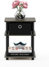 3-Tier Grey/Black/Black,18063GYW/BK/BK Furinno Turn-N-Tube End Table, French Oak